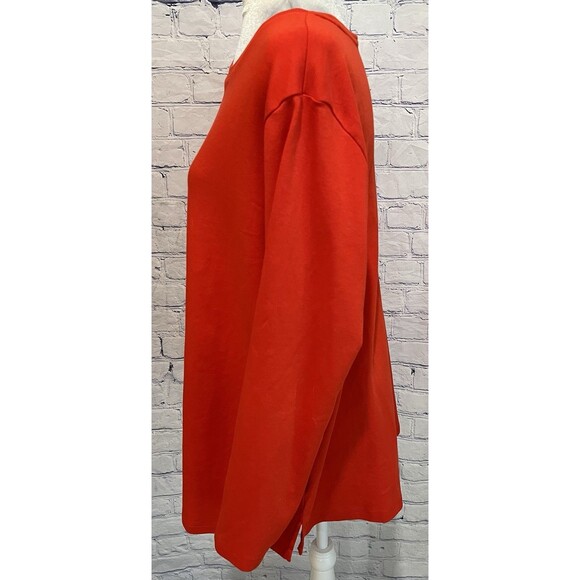 Isaac Mizrahi Essentials Shirt Orange Long Sleeve Pull On Plus Size Top Size 2X - Picture 2 of 5